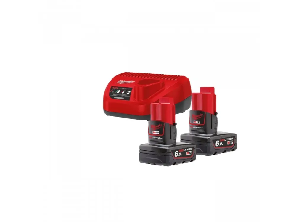 Pouze Dnes MILWAUKEE Sada akumulátoru a nabíječky M12 NRG-602