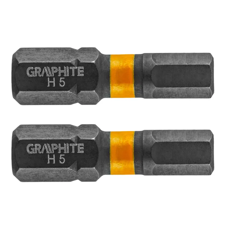 Bit úderový HEX5 x 25 mm, 2 ks imbus Graphite Cenová Bomba