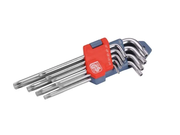 Výprodej L-klíče TORX, sada 9ks, 10-50mm