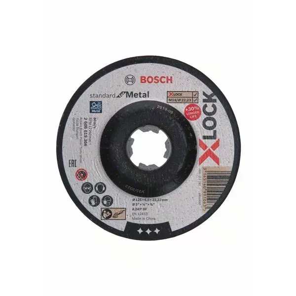 Kotouč brusný 125x6,0mm X-Lock Standard for Metal Bosch 2608619366 Odeslání Ihned