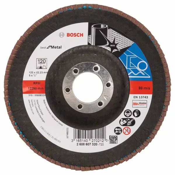 Cenový Hit Kotouč lamelový Bosch, Best for Metal + Inox 125 mm, K60