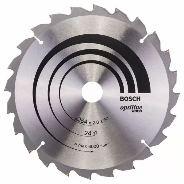 Pilový kotouč Bosch, Optiline Wood 254 x 30 x 2,0 mm, 24 Cenová Bomba