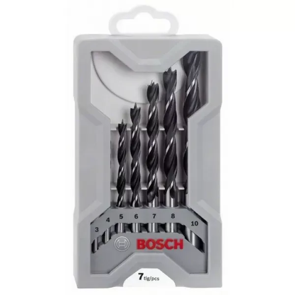 Nejprodávanější Sada vrtáků do dřeva, 7dílná, Bosch 3, 4, 5, 6, 7, 8, 10 mm