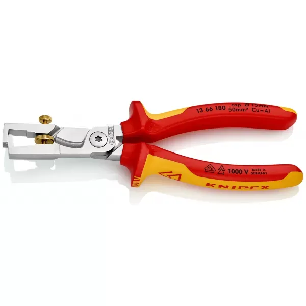 Odizolovací kleště s kabelovými nůžkami, izolované, certifikace VDE 180 mm Knipex StriX® 180 mm Aktuální